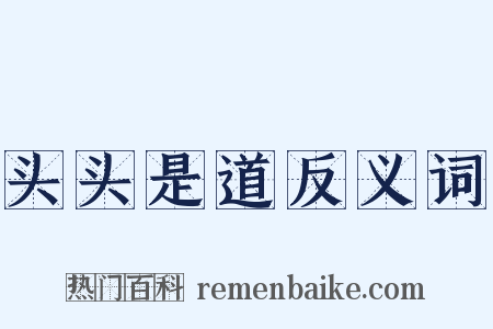 头头是道反义词是什么意思的图片
